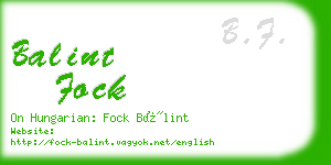 balint fock business card